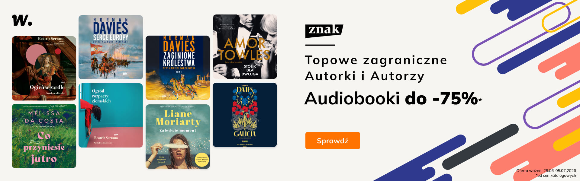 Grafika prowadzi do promocji: Topowe zagraniczne Autorki i Autorzy. Audiobooki do -75%!