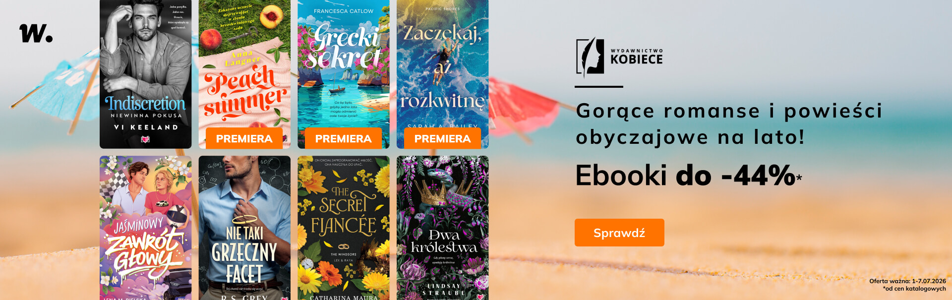 Grafika prowadzi do promocji: Gorące romanse i powieści obyczajowe na lato: ebooki do -44%