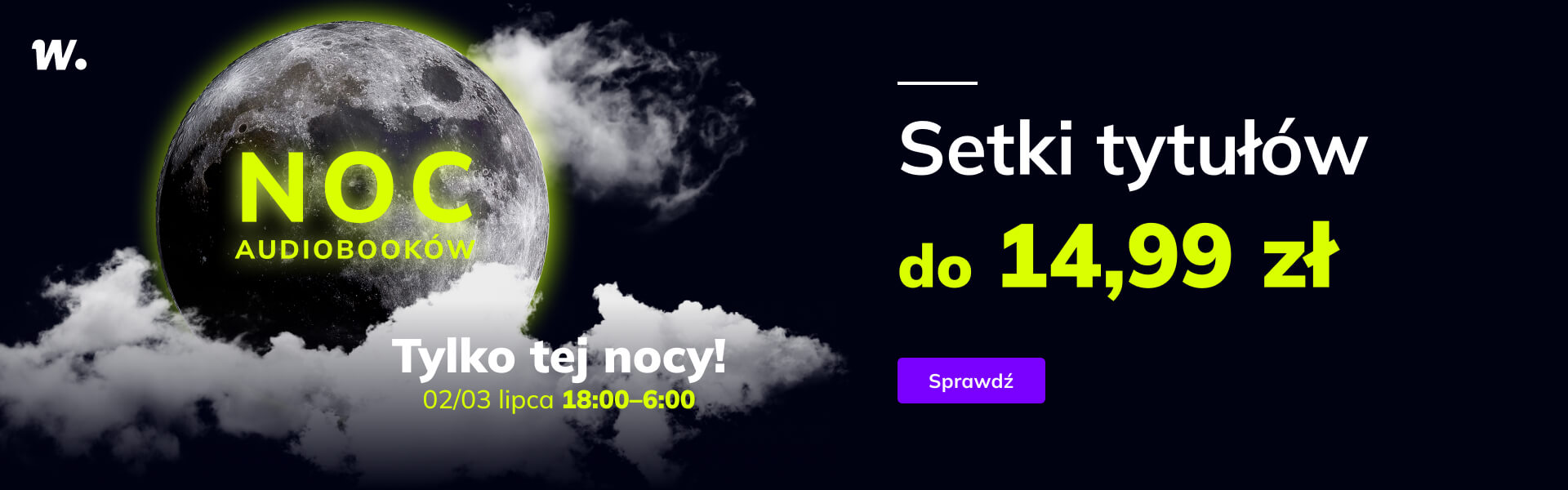 Grafika prowadzi do promocji: Noc audiobooków. Setki tytułów do 14,99 zł!