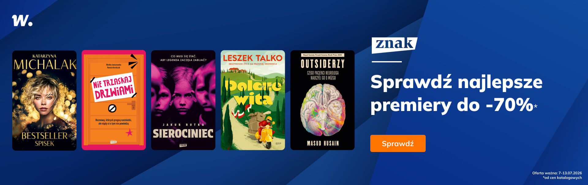 Grafika prowadzi do promocji: Nowości Znaku do -70%