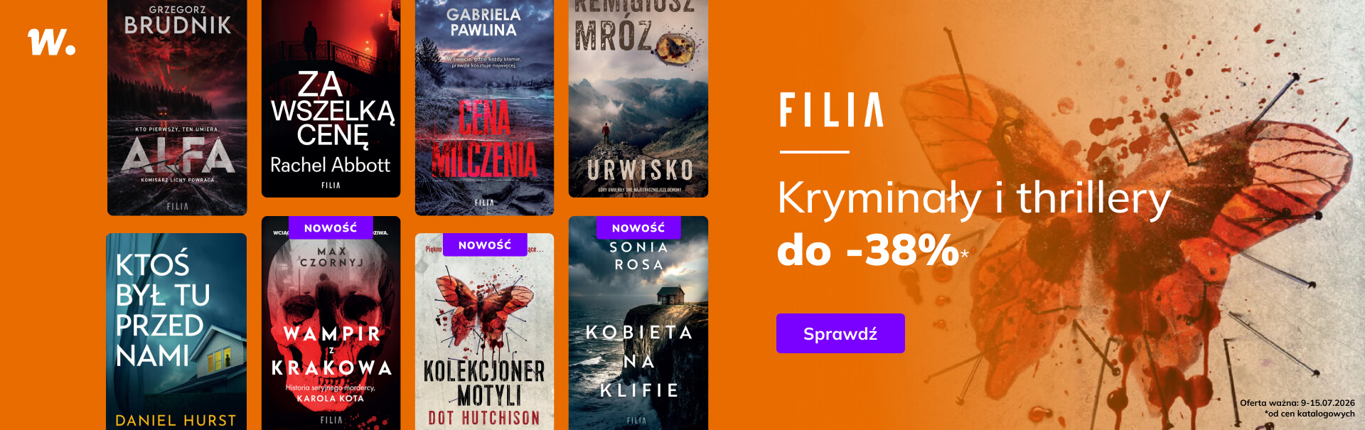 Grafika prowadzi do promocji: Wydawnictwo Filia: kryminał i thriller do -38%