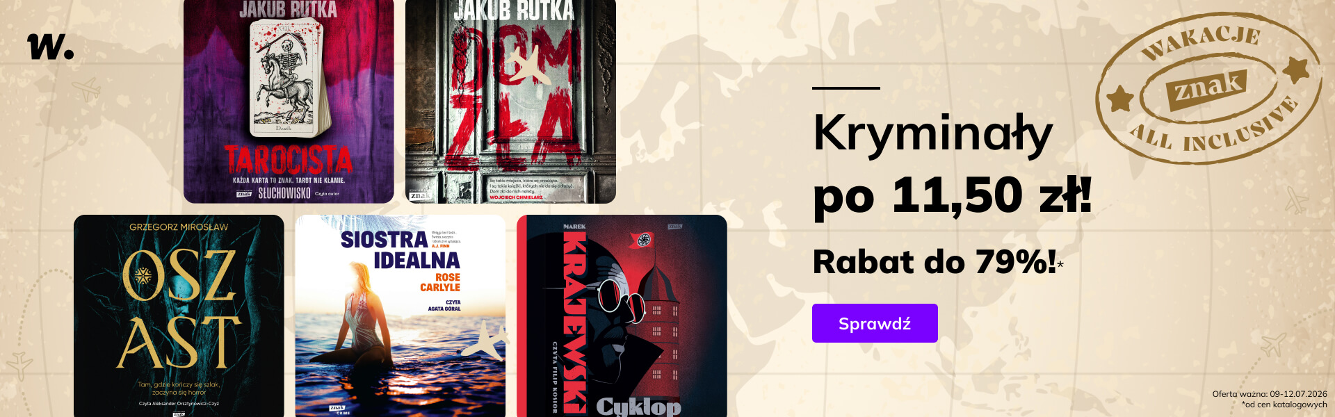 Grafika prowadzi do promocji: Znak All Inclusive: Kryminały po 11,50 zł