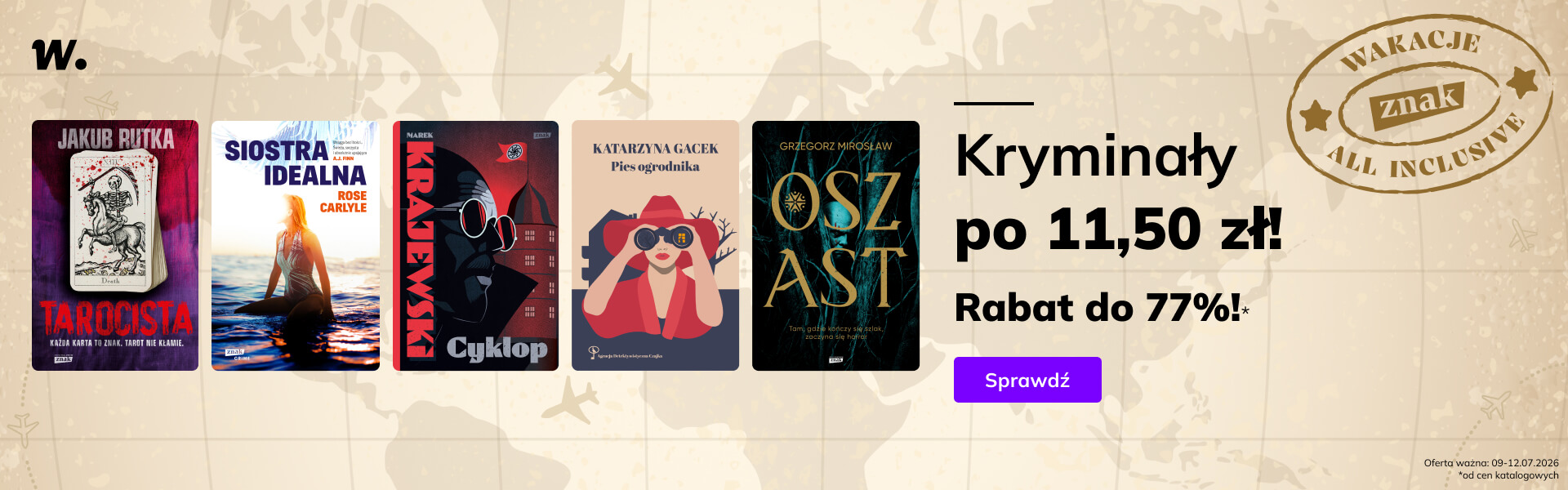 Grafika prowadzi do promocji: Znak All Inclusive: Kryminały po 11,50 zł