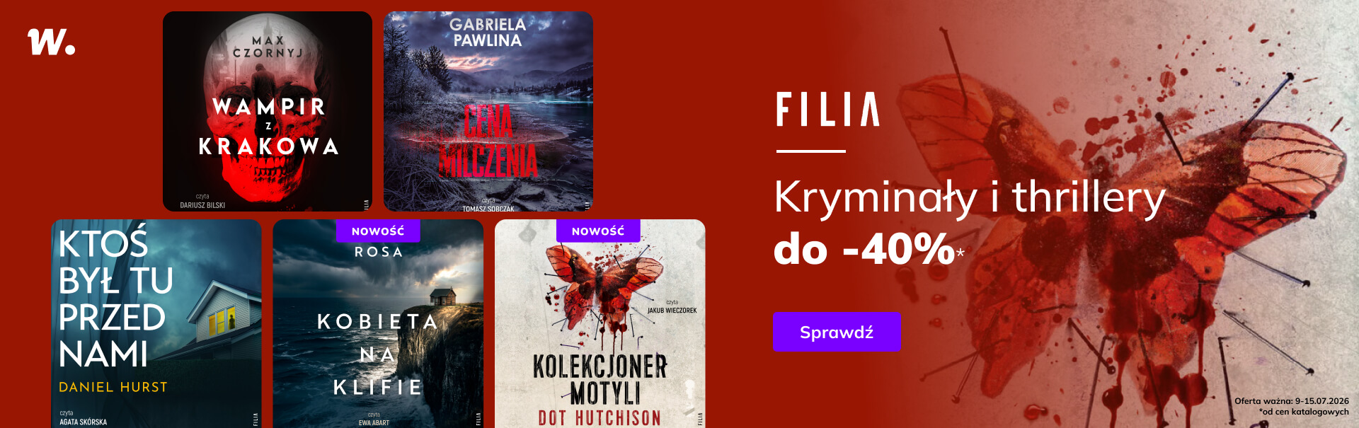 Grafika prowadzi do promocji: Filia. Kryminały i thrillery do -40%*