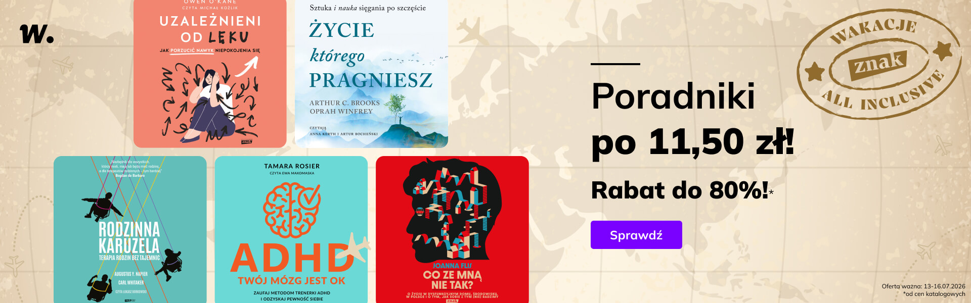 Grafika prowadzi do promocji: Znak All Inclusive: Poradniki po 11,50 zł