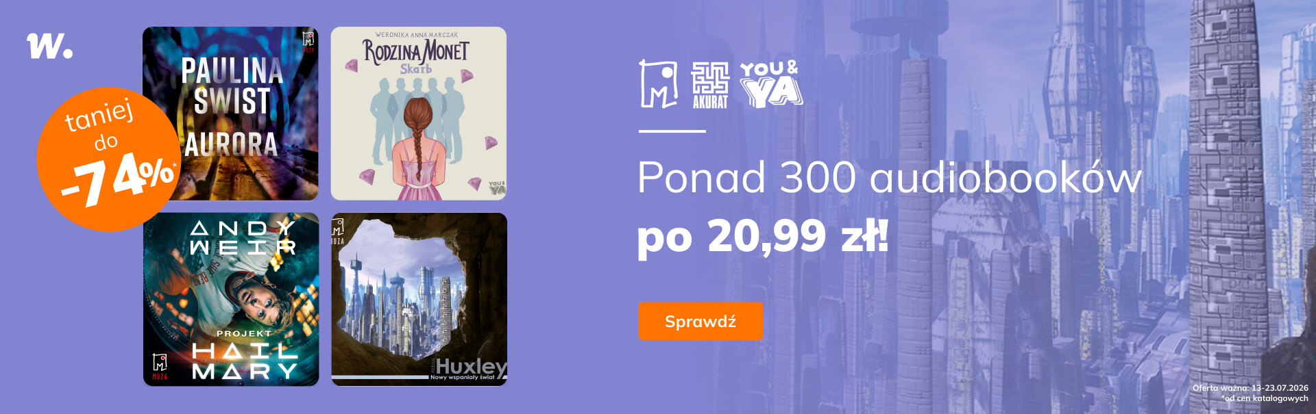 Grafika prowadzi do promocji: Muza. Audiobooki po 20,99zł. Rabat do 74%!