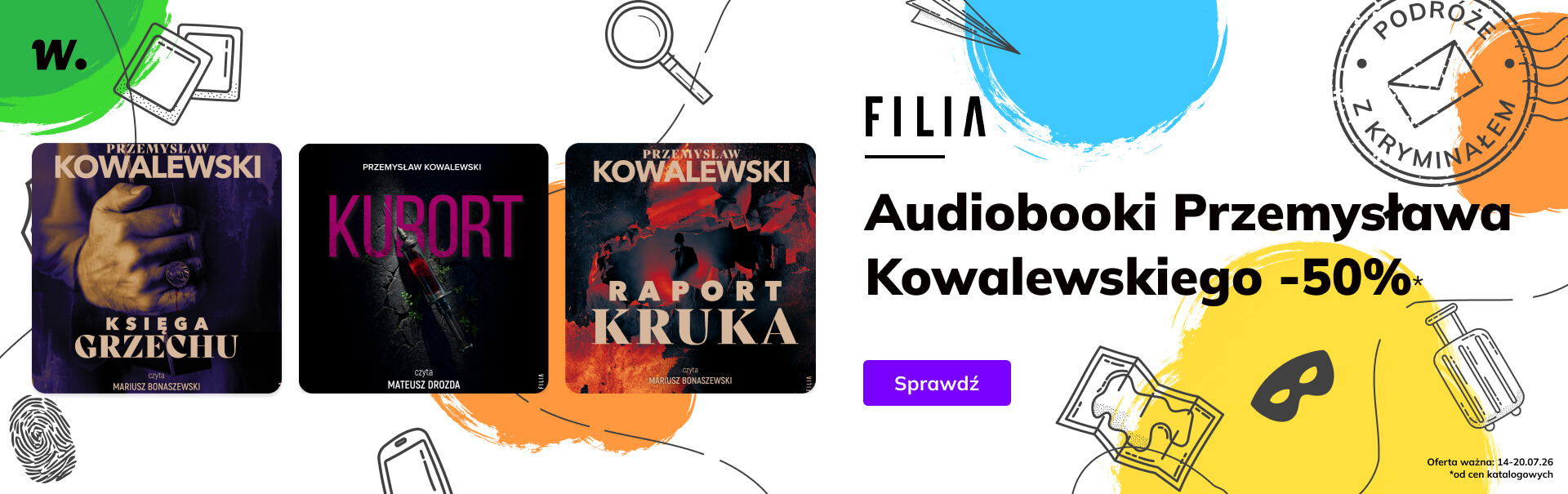 Grafika prowadzi do promocji: Audiobooki Przemysława Kowalewskiego -50%*