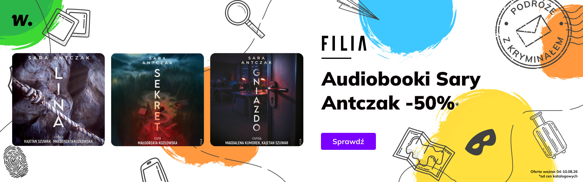 Grafika prowadzi do promocji: Audiobooki Sary Antczak -50%*