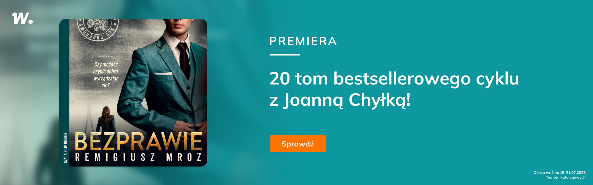 Grafika prowadzi do promocji: Premiera audiobooka "Bezprawie" Remigiusz Mróz