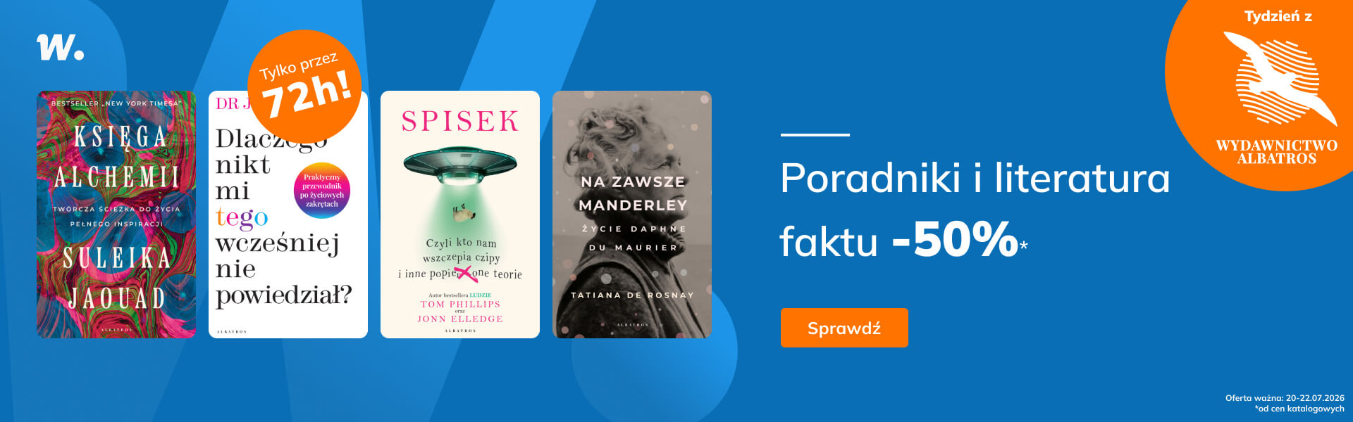 Grafika prowadzi do promocji: Tydzień z Albatrosem: poradniki i literatura faktu -50%