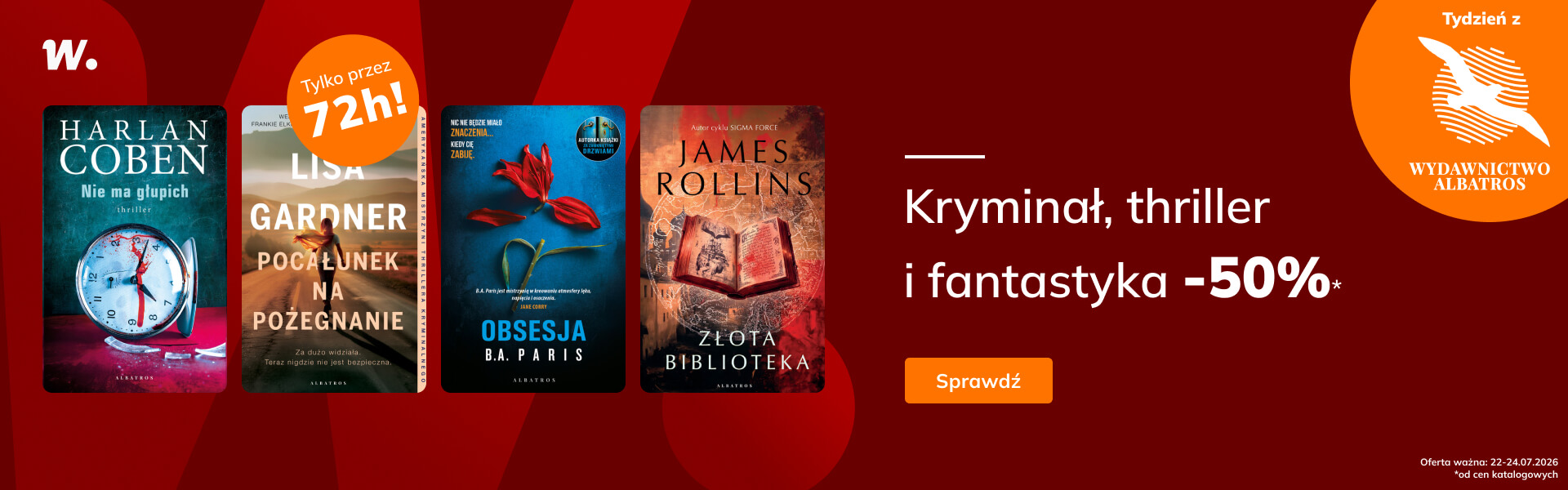 Grafika prowadzi do promocji: Tydzień z Albatrosem: kryminał, thriller i fantastyka -50%