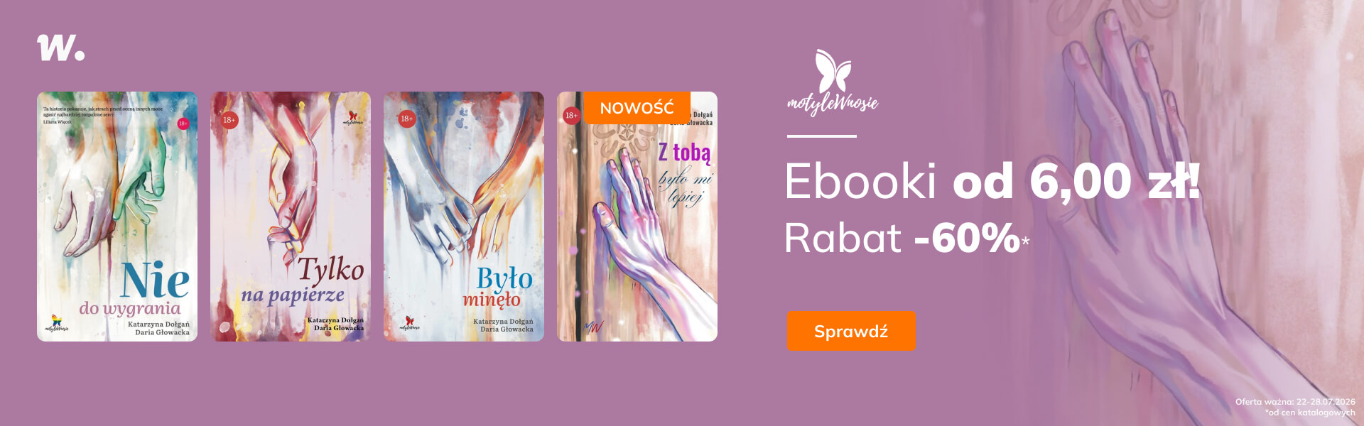 Grafika prowadzi do promocji: MotyleWnosie: cała oferta -60%
