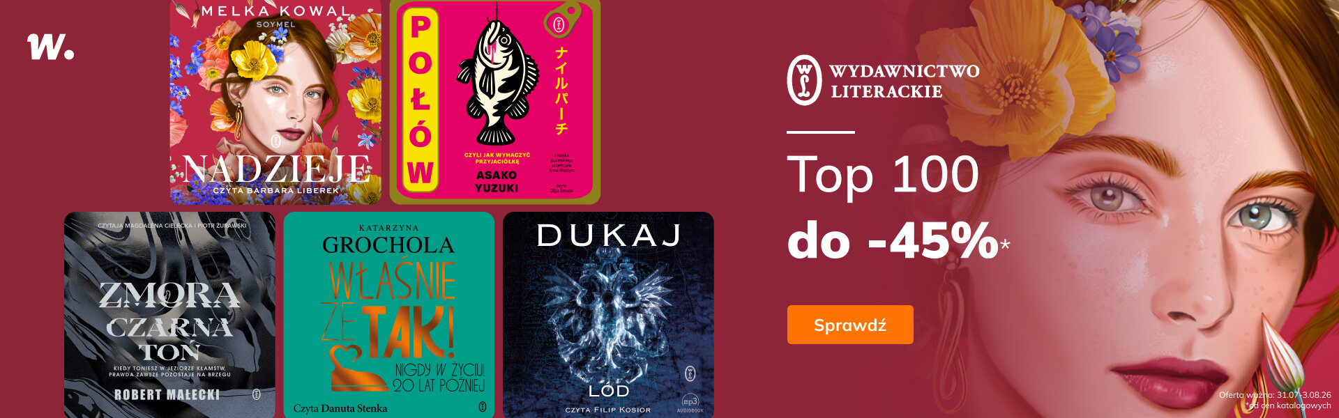 Grafika prowadzi do promocji: Wydawnictwo Literackie. Bestsellery do -45%!