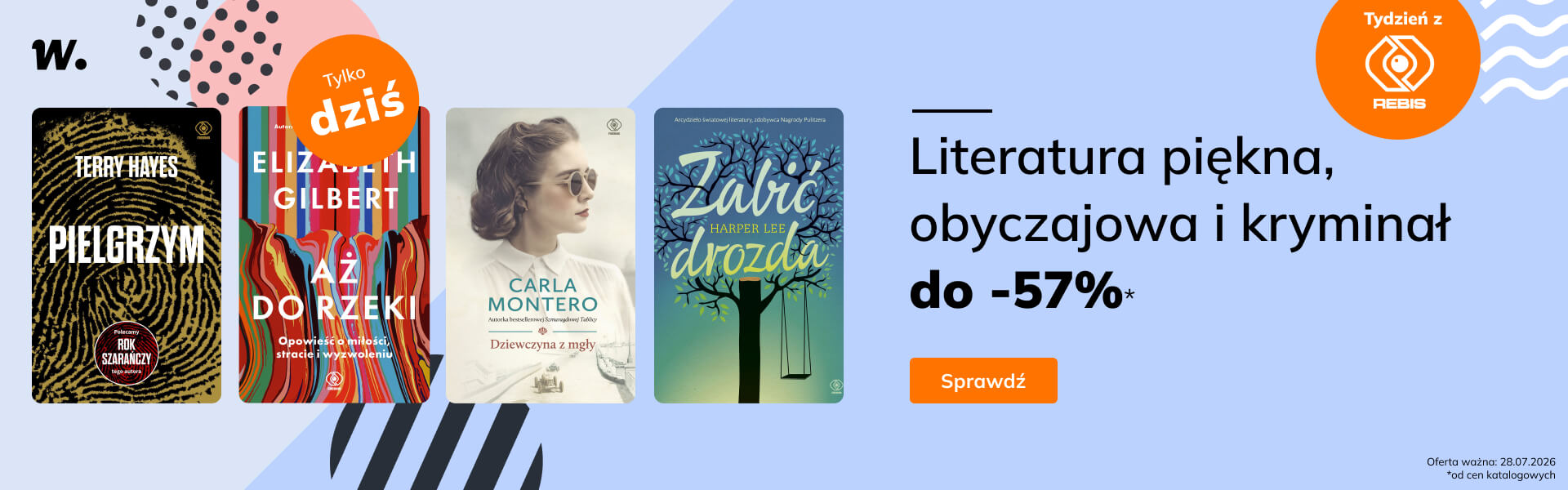 Grafika prowadzi do promocji: Tydzień z Rebisem: Literatura piękna, obyczajowa i kryminał do -57%