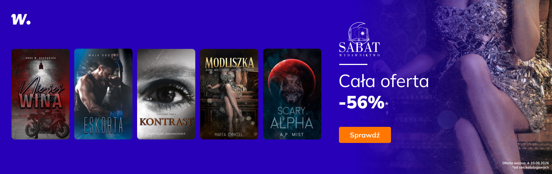 Grafika prowadzi do promocji: Wydawnictwo Sabat: cała oferta -56%