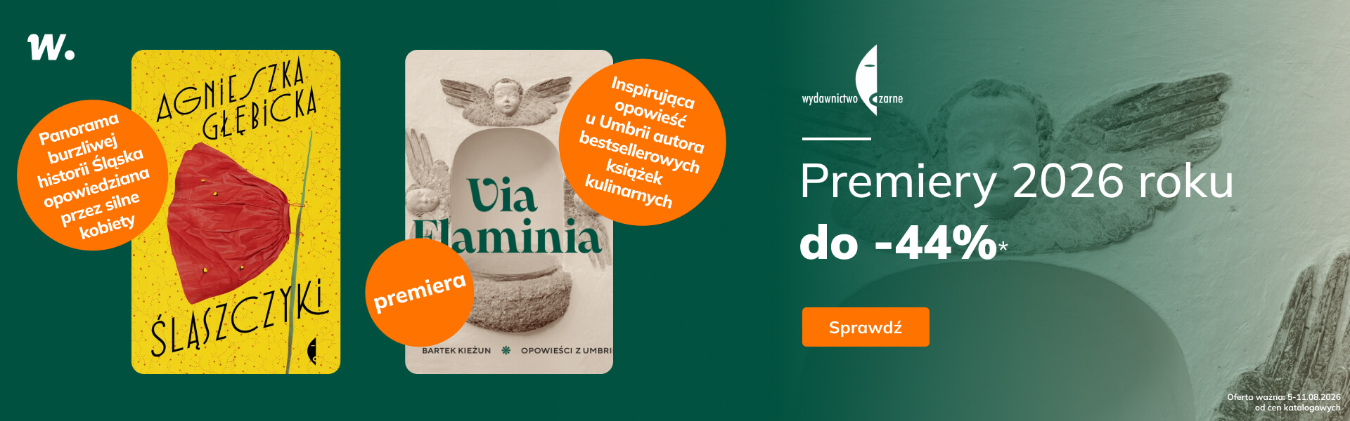 Grafika prowadzi do promocji: Wydawnictwo Czarne: premiery 2026 roku do -44%