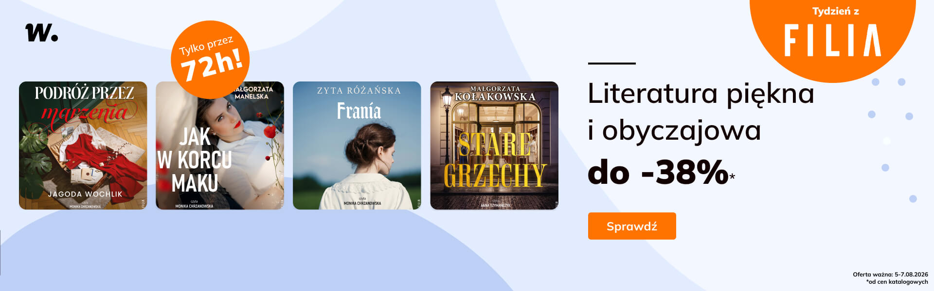 Grafika prowadzi do promocji: Filia. Literatura piękna i obyczajowa do -38%*