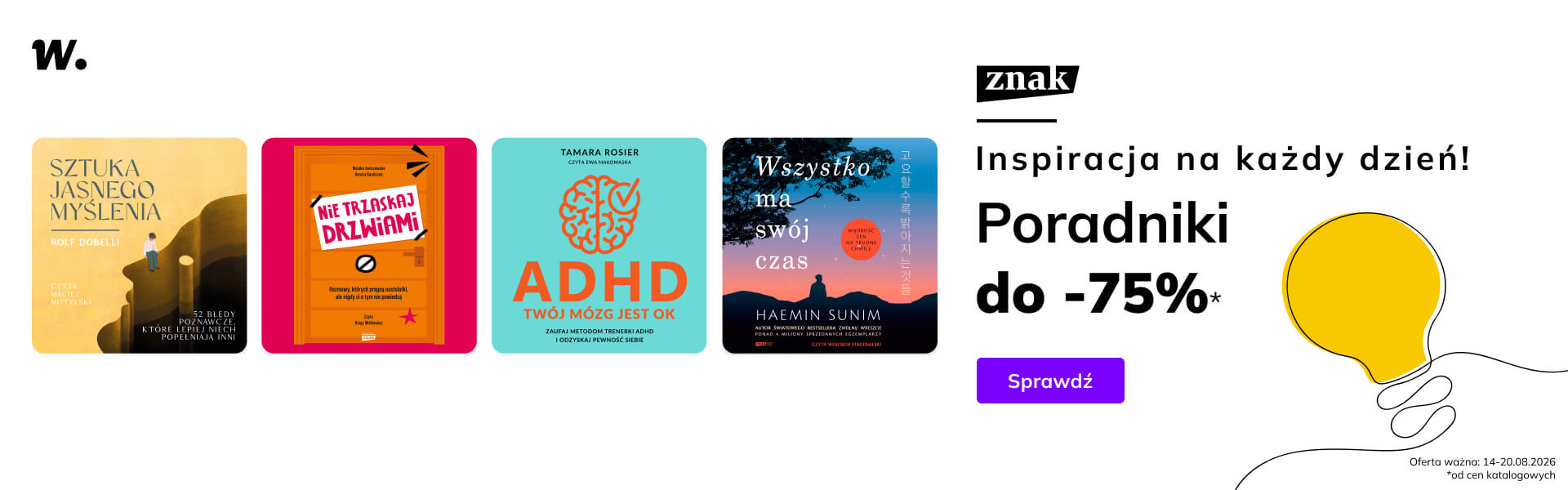 Grafika prowadzi do promocji: Inspiracja na każdy dzień - audiobooki do -75%