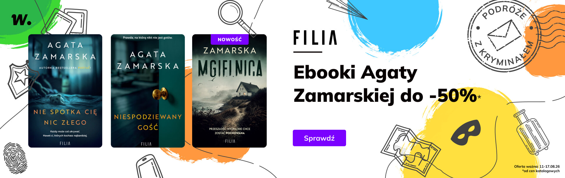 Grafika prowadzi do promocji: Podróże z kryminałem: ebooki Agaty Zamarskiej do -50%