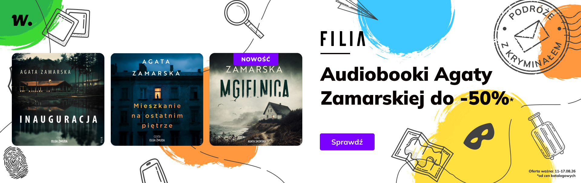 Grafika prowadzi do promocji: Filia. Audiobooki Agaty Zamarskiej do -50%*