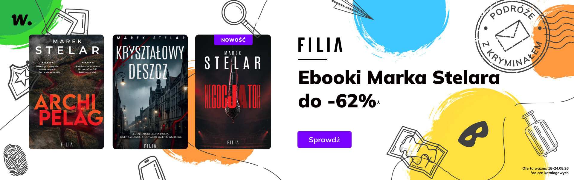 Grafika prowadzi do promocji: Podróże z kryminałem: ebooki Marka Stelara do -62%