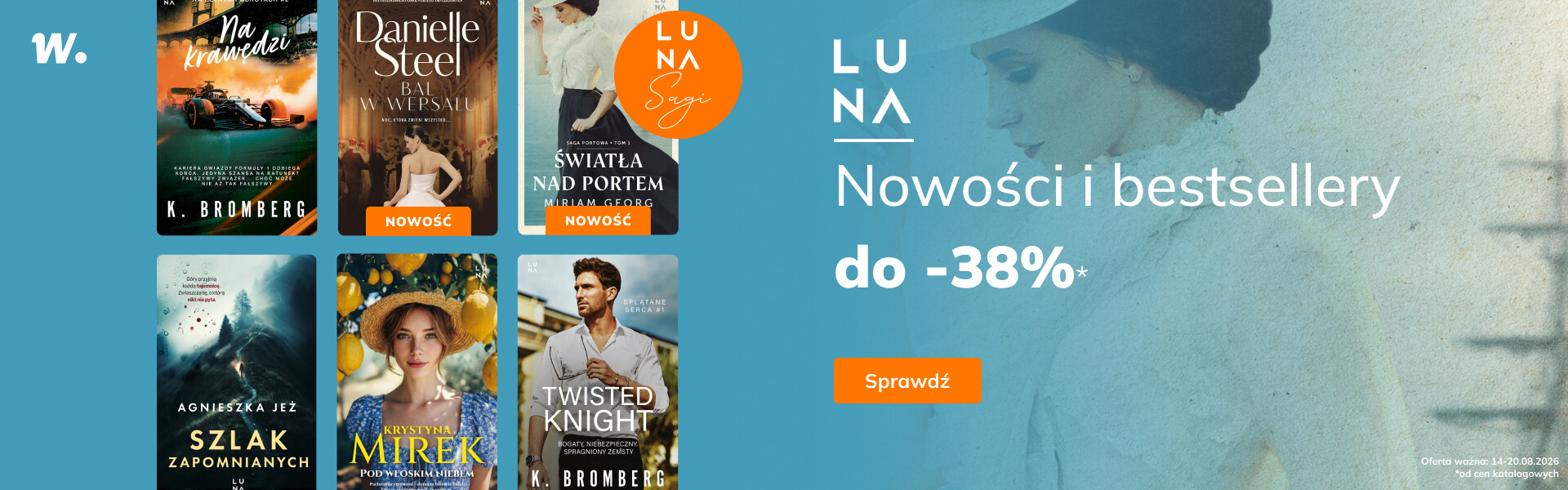 Grafika prowadzi do promocji: Wydawnictwo Luna: nowości i bestsellery do -38%