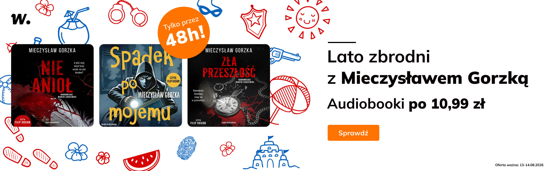 Grafika prowadzi do promocji: Skarpa Warszawska. Audiobooki Mieczysława Gorzki po 10.99 zł