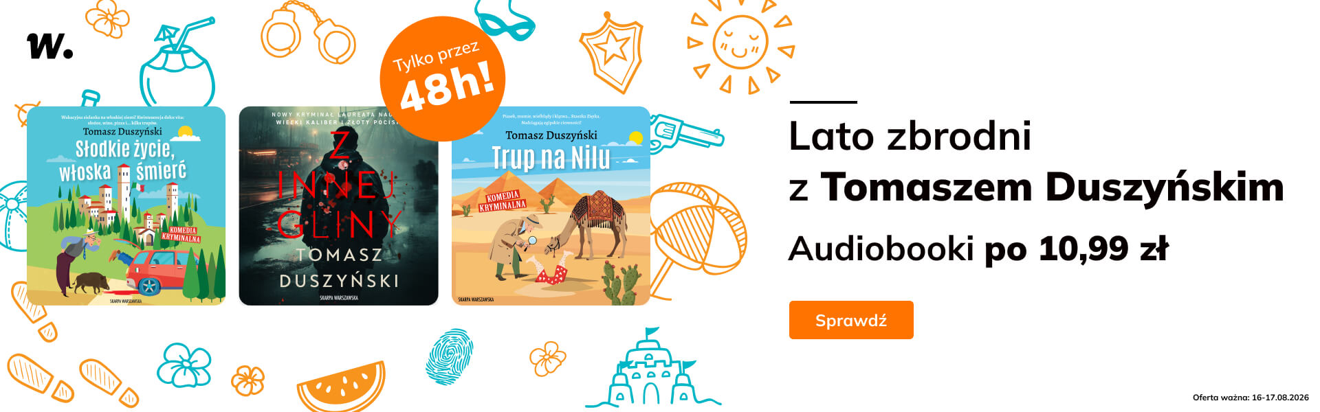 Grafika prowadzi do promocji: Skarpa Warszawska. Audiobooki Tomasza Duszyńskiego po 10.99 zł