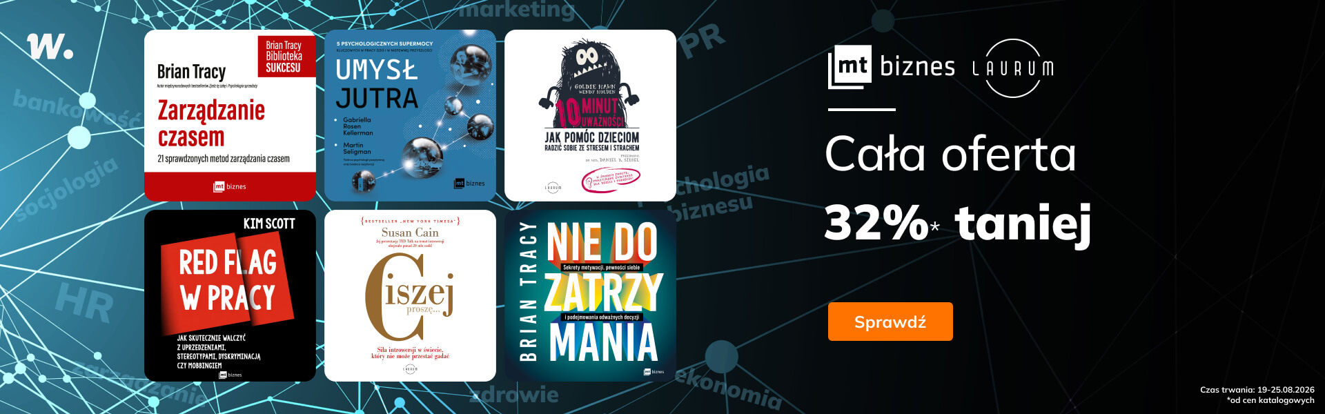 Grafika prowadzi do promocji: MT Biznes i Laurum. Cała oferta -32%!