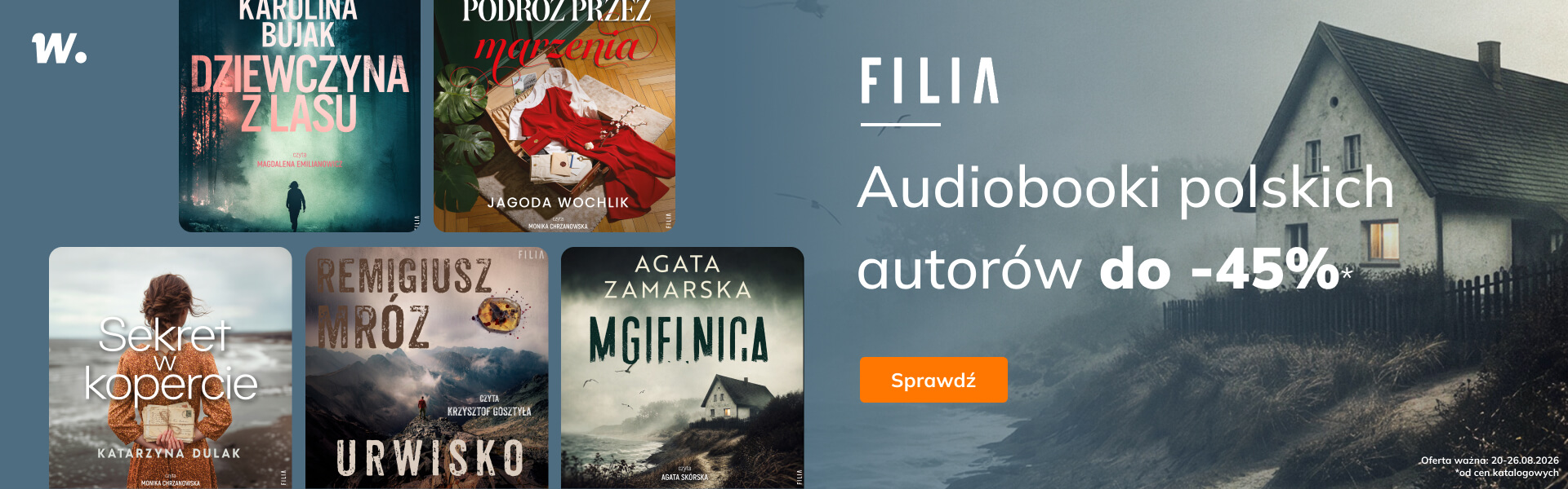 Grafika prowadzi do promocji: Filia. Audiobooki polskich autorów do -45%*