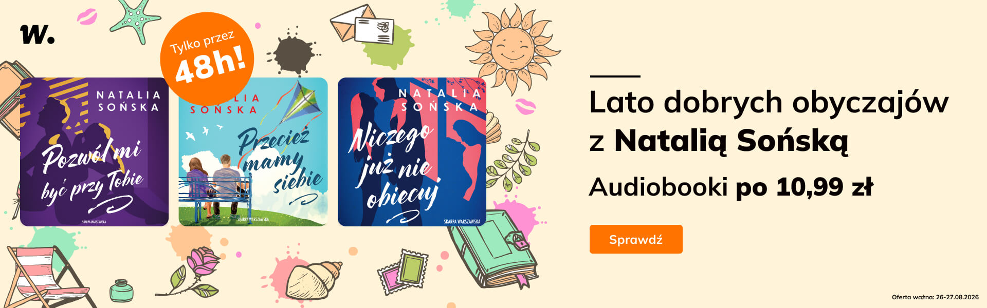 Grafika prowadzi do promocji: Skarpa Warszawska. Audiobooki Natalii Sońki po 10.99 zł