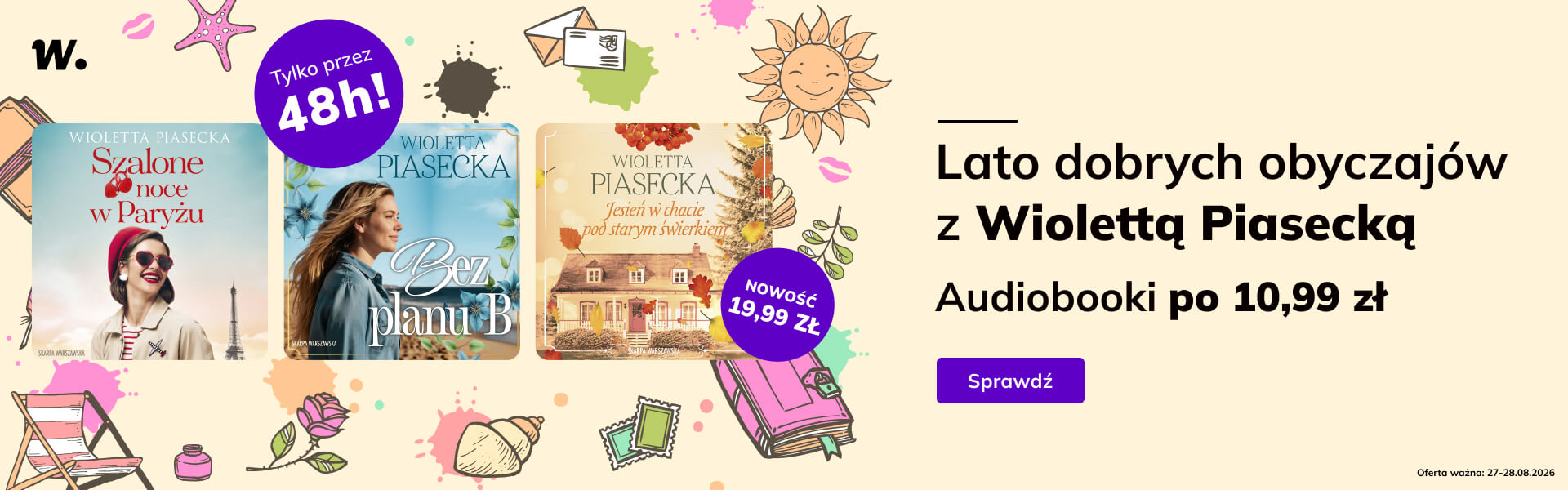 Grafika prowadzi do promocji: Skarpa Warszawska. Audiobooki Wioletty Piaseckiej od 10.99 zł