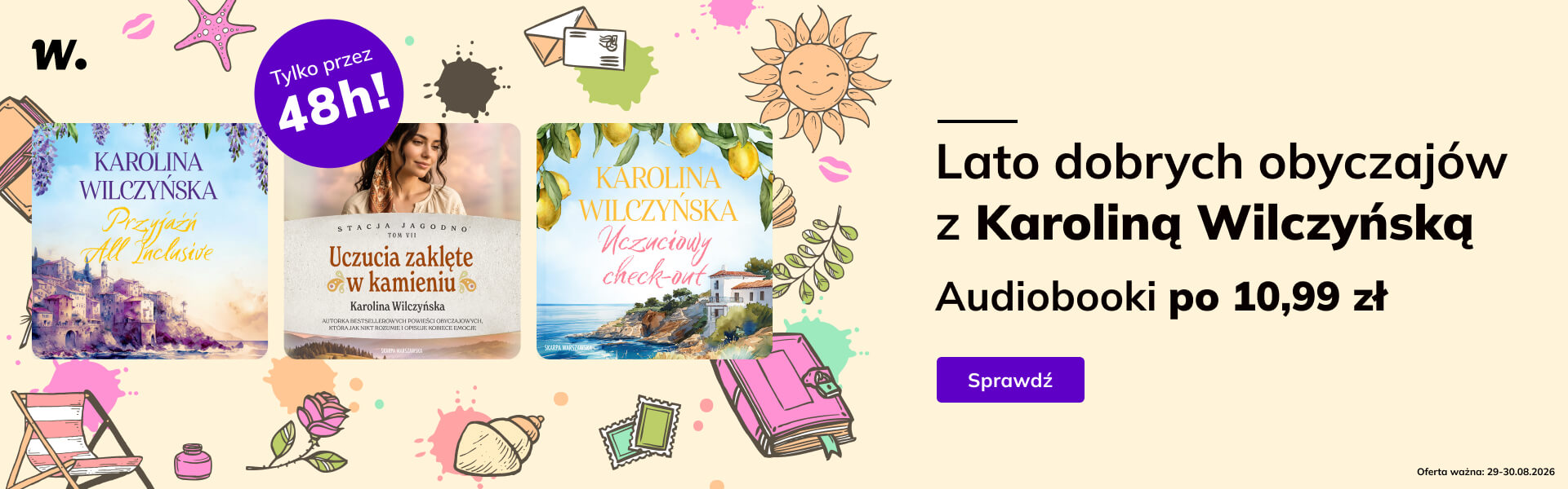 Grafika prowadzi do promocji: Skarpa Warszawska. Audiobooki Karoliny Wilczyńskiej po 10.99 zł