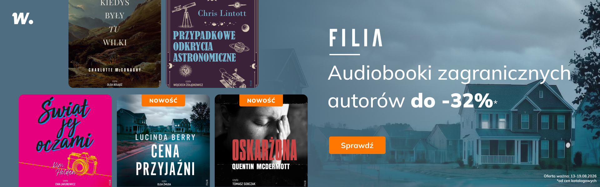 Grafika prowadzi do promocji: Filia. Audiobooki zagranicznych autorów do -32%*