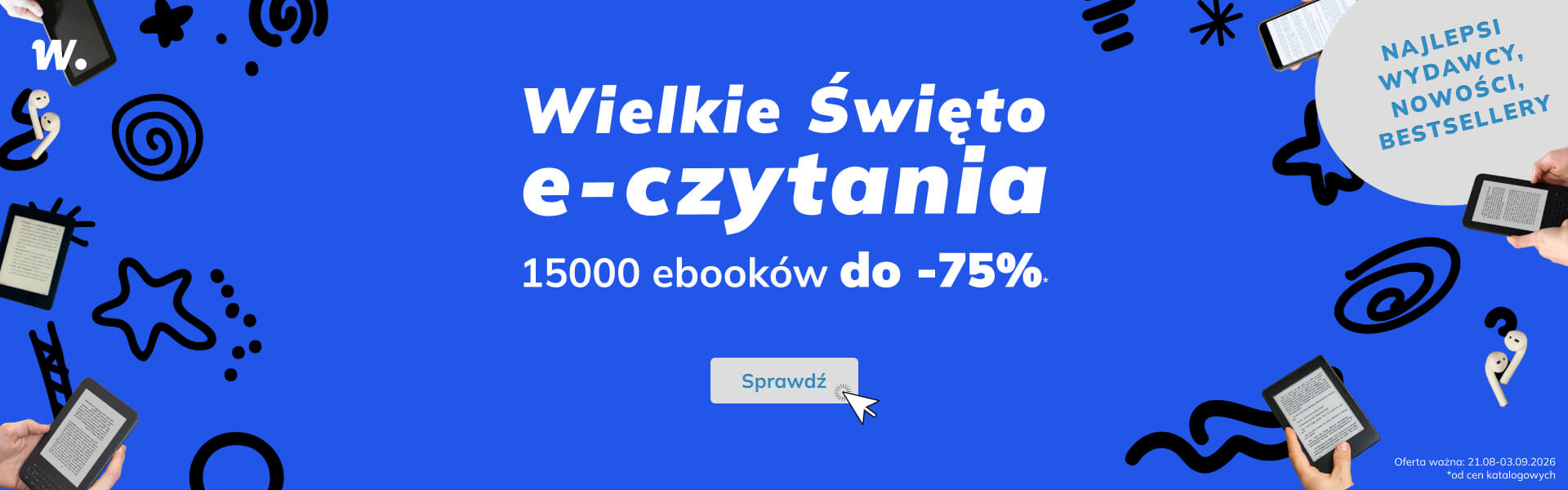 Grafika prowadzi do promocji: Święto E-czytania