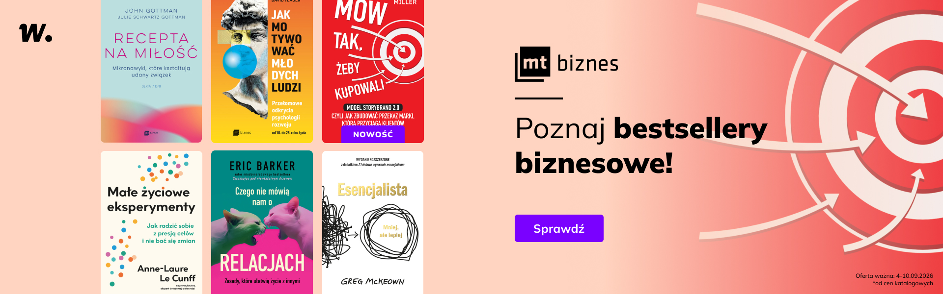 Grafika prowadzi do promocji: MT Biznes: poznaj bestsellery biznesowe