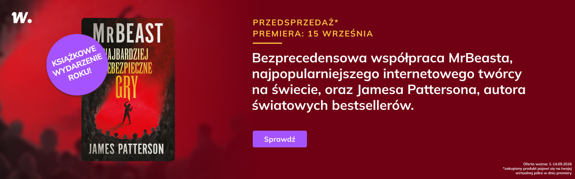 Grafika prowadzi do promocji: "Najbardziej niebezpieczne gry" MrBeast i Patterson - przedsprzedaż
