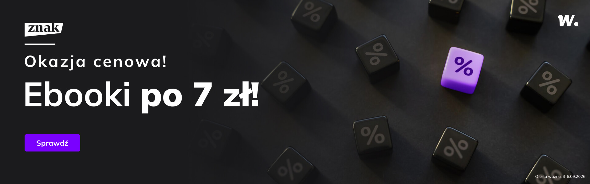 Grafika prowadzi do promocji: Okazja cenowa - ebooki po 7 zł
