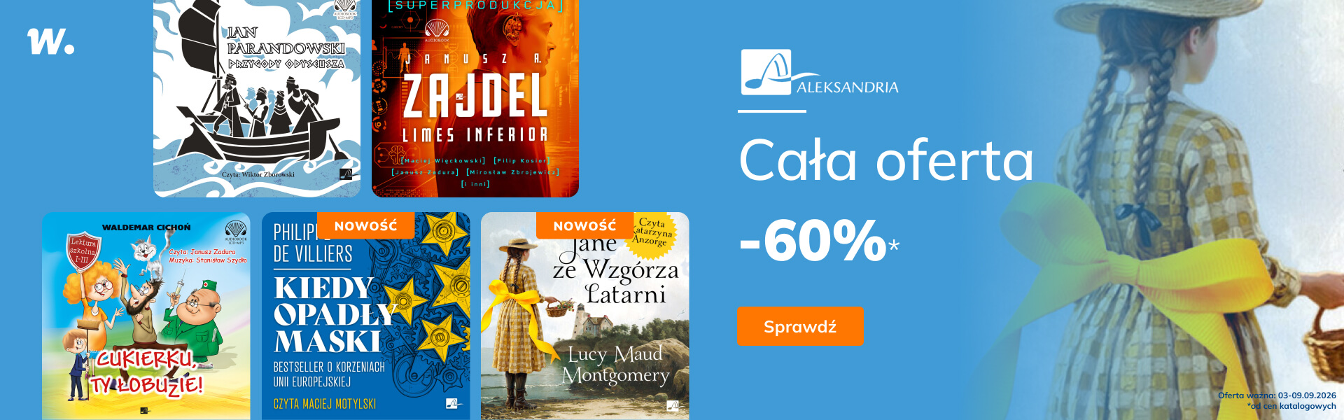 Grafika prowadzi do promocji: Aleksandria. Cała oferta -60%!