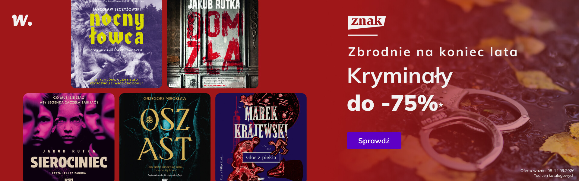 Grafika prowadzi do promocji: Znak. Kryminały do -75%!