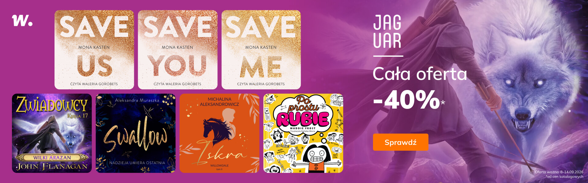 Grafika prowadzi do promocji: Jaguar. Cała oferta -40%