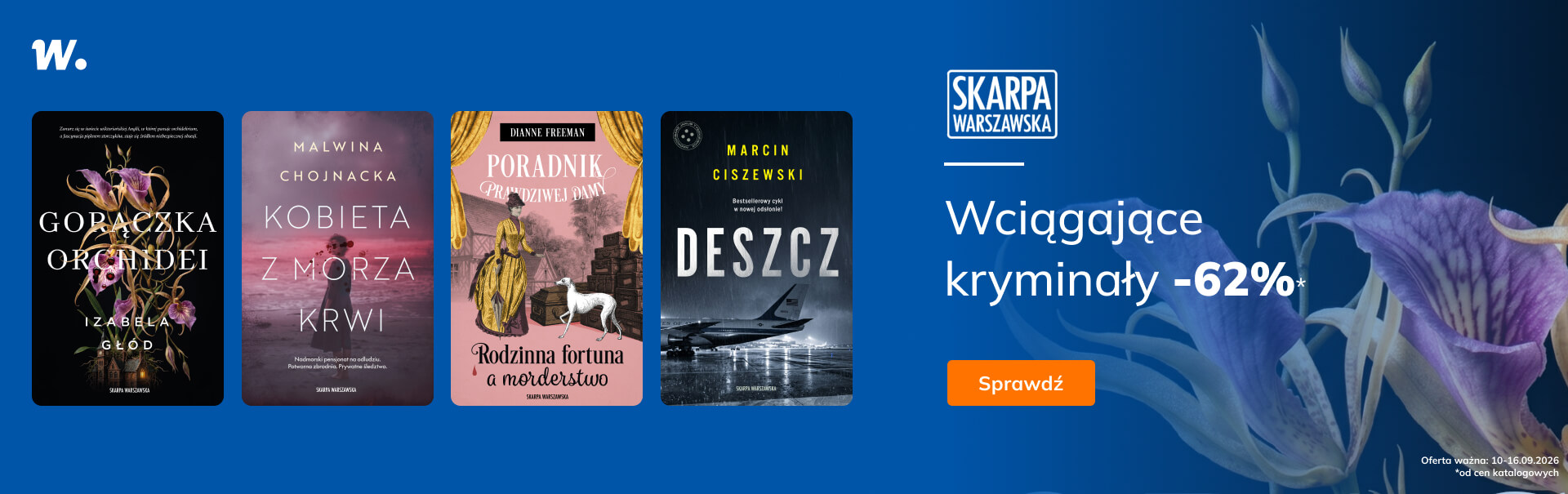 Grafika prowadzi do promocji: Wciągające kryminały od Skarpy Warszawskiej -62%