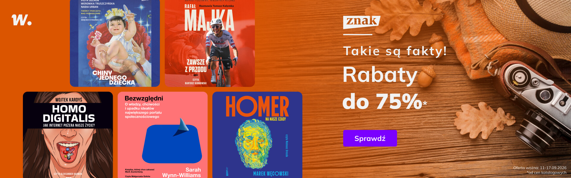 Grafika prowadzi do promocji: Znak. Literatura faktu do -75%!