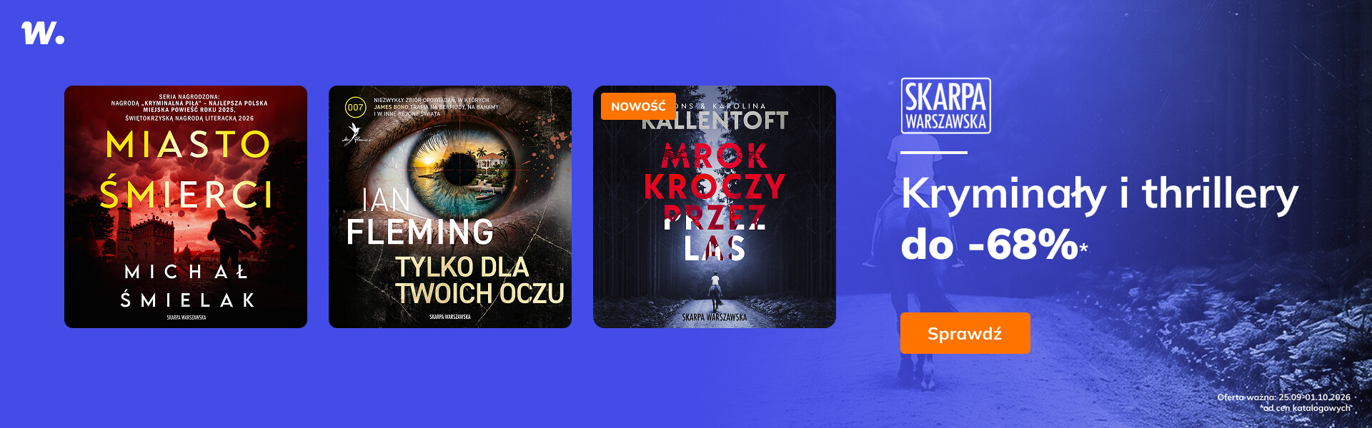 Grafika prowadzi do promocji: Skarpa Warszawska. Kryminały do -68%!