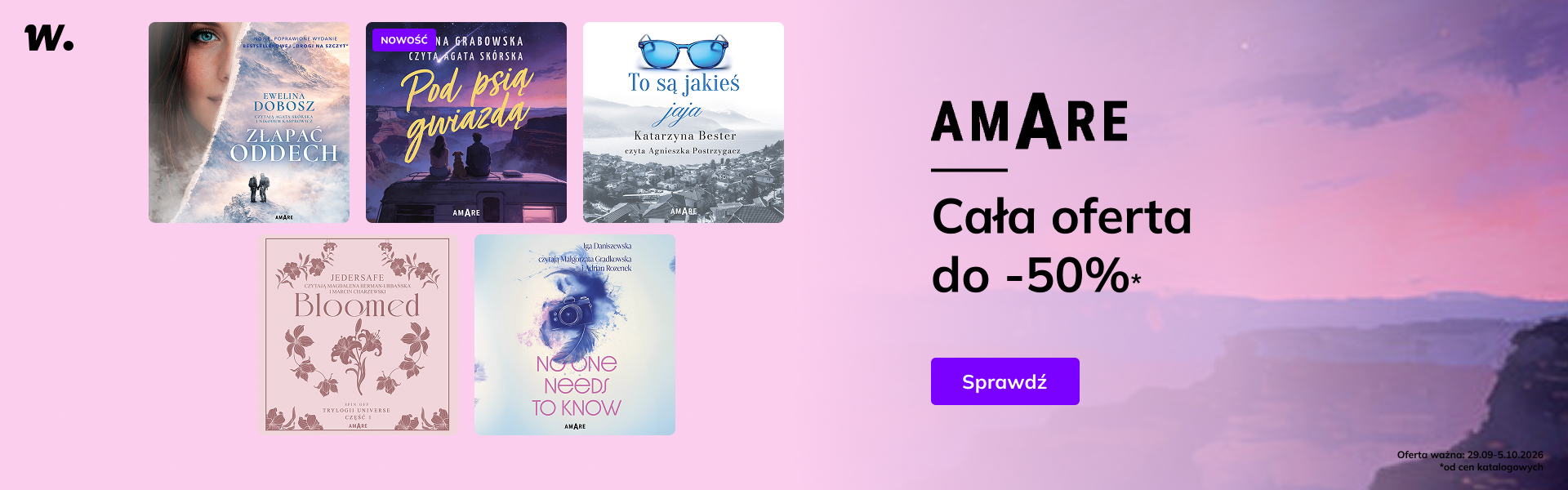 Grafika prowadzi do promocji: Amare. Cała oferta do -50%