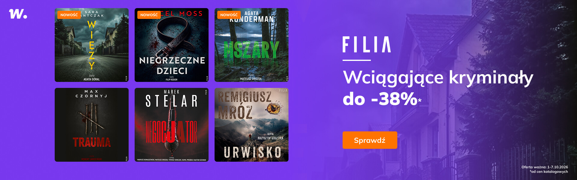 Grafika prowadzi do promocji: Filia. Kryminały do -38%