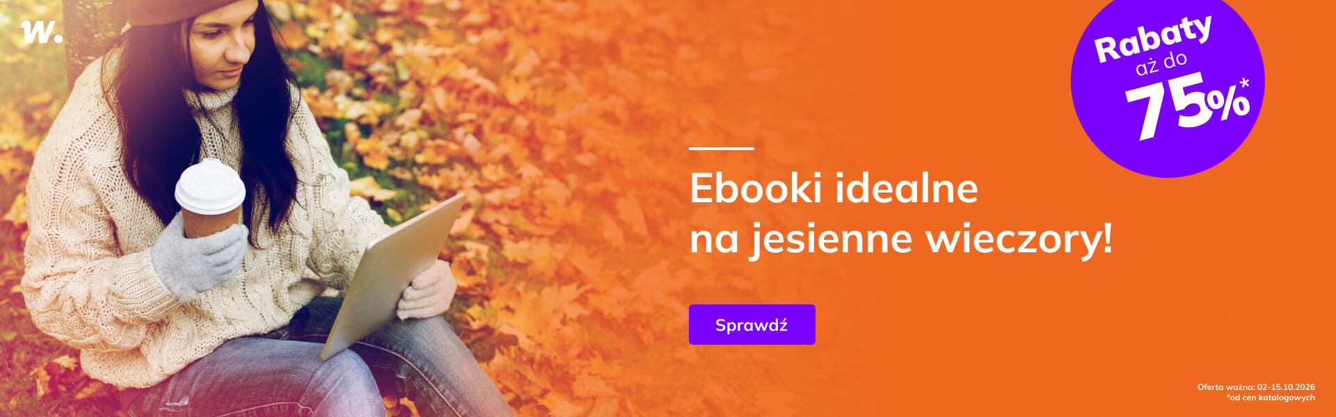 Grafika prowadzi do promocji: Ebooki idealne na jesienne wieczory do -75%