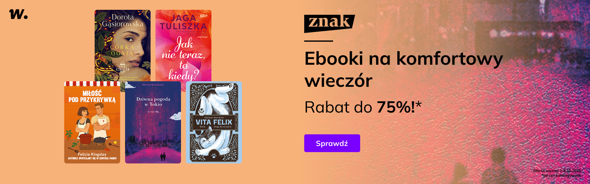 Grafika prowadzi do promocji: Ebooki na komfortowy wieczór do -75%