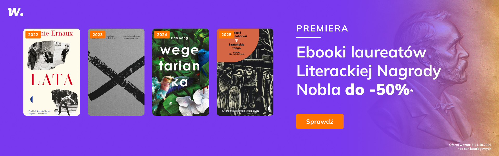 Grafika prowadzi do promocji: Ebooki Noblistów