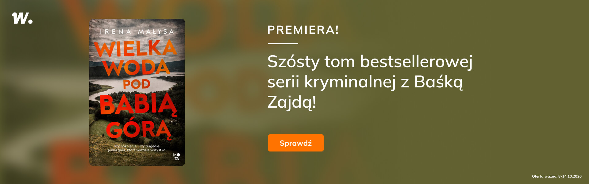 Grafika prowadzi do promocji: „Wielka Woda pod Babią Górą” Irena Małysa - premiera
